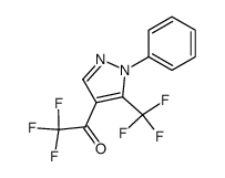 Ethanone, 2,2,2-trifluoro-1-[1-phenyl-5-(trifluoromethyl)-1H-pyrazol-4-yl]- 结构式