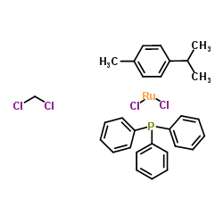 二氯(对甲基异丙基苯基)三苯膦二氯化钌(II)二氯甲烷加合物 结构式
