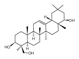 齐墩果-12-烯-3,22,23-三醇, (3β,4β,22α)- 结构式