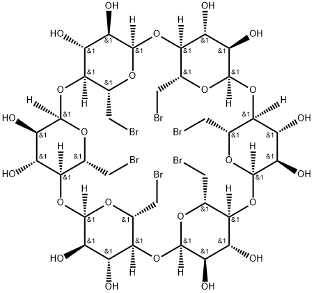 六(6-溴-6-脱氧)-α-环糊精 结构式
