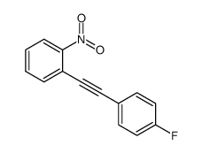 1-[2-(4-氟苯基)乙炔基]-2-硝基苯 结构式