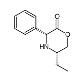 (-)-(3R,5S)-5-ethyl-3-phenylmorpholin-2-one 结构式