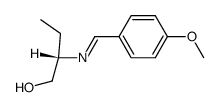 (S)-N-(对甲氧基苯亚甲基)-2-氨基-1-丁醇 结构式