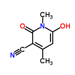1,4-二甲基-3-氰基-6-羟基-2-吡啶酮 结构式