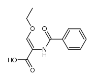 2-(苯甲酰氨基)-3-乙氧基丙烯酸 结构式