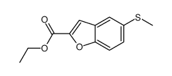 5-(甲硫基)-2-苯并呋喃甲酸乙酯 结构式