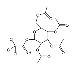2,3,4,6-四-O-乙酰基-Β-D-吡喃半乳糖酰基-2,2,2-三氯代亚氨乙酸酯 结构式