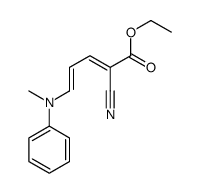 2-氰基-5-(甲基苯基氨基)-2,4-戊二烯酸乙酯 结构式