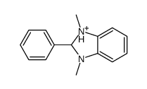 1,3-二甲基-2-苯基苯并咪唑鎓 结构式