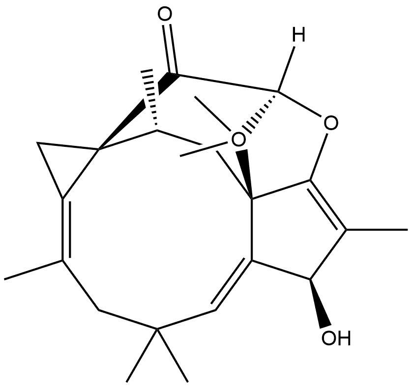 2,10a-亚甲基-10aH-环丙[7',8']环癸[1',2':1,5]环戊并[1,2-d][1,3]二氧杂环戊烯-13-酮,1,1a,2,5,8a,11,12,12a-八氢-5-羟基-1,1,4,7,7,9,11-七甲基-,(1aR,2S,5R,5aS,8aS,10aS,11R,12aR)- 结构式