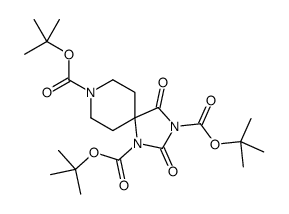 2,4-二氧代-1,3,8-三氮杂螺[4.5]癸烷-1,3,8-三羧酸三叔丁酯 结构式