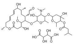 酒石酸吉他霉素 结构式