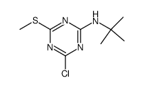 2-氯-4-叔丁氨基-6-甲硫基-1,3,5-三嗪 结构式