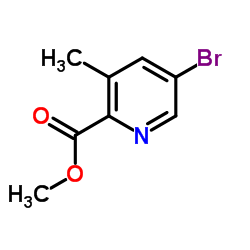 5-溴-3-甲基-2-吡啶甲酸甲酯 结构式