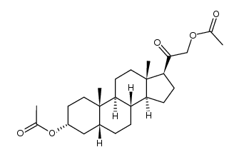 Pregnan-20-one, 3,21-bis(acetyloxy)-, (3α,5β)- (9CI) 结构式