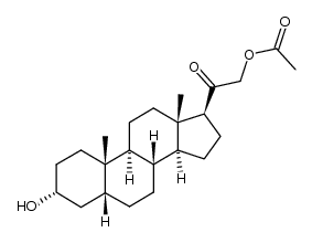 (3α,5β)-四氢-11-脱氧皮质酮 21-乙酸酯 结构式