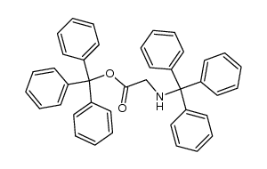 triphenylmethyl 2-[(triphenylmethyl)amino]acetate 结构式