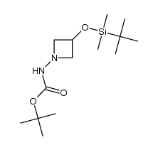 [3-(t-butyldimethylsilanyloxy)azetidin-1-yl]carbamic acid t-butyl ester 结构式