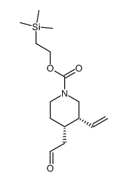 2-(三甲基硅基)乙基 (3R,4S)-4-(2-氧代乙基)-3-乙烯基哌啶-1-羧酸酯 结构式