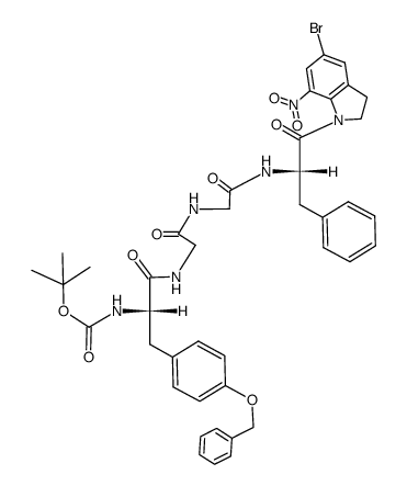 Boc-(OBzl)酪氨酰-甘氨酰-甘氨酰-苯丙氨酰-Bni 结构式