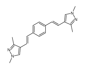4,4'-(对苯二亚乙烯基)双[1,3-二甲基吡唑] 结构式