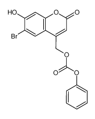 phenyl (6-bromo-7-hydroxycoumarin-4-yl)methyl carbonate 结构式