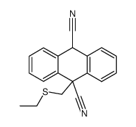 9-((乙硫基)甲基)-9,10-二氢蒽-9,10-二腈 结构式