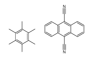 anthracene-9,10-dicarbonitrile compound with 1,2,3,4,5,6-hexamethylbenzene (1:1) 结构式