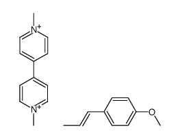 (E)-1-methoxy-4-(prop-1-en-1-yl)benzene, 1,1'-dimethyl-[4,4'-bipyridine]-1,1'-diium salt 结构式