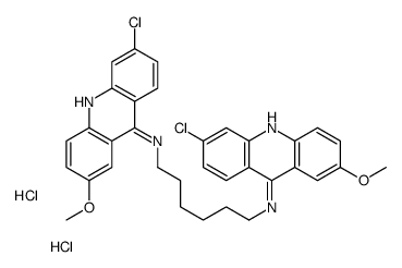 N,N'-双(6-氯-2-甲氧基吖啶-9-基)己烷-1,6-二胺 二盐酸盐 结构式