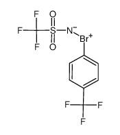 [N-(三氟甲基磺酰)亚氨基][4-(三氟甲基)苯基]-λ3-溴烷 结构式