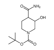 tert-butyl 4-carbamoyl-3-hydroxypiperidine-1-carboxylate 结构式