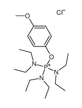 Tris-(diaethylamino)-(p-methoxy-phenoxy)-phosphonium-chlorid 结构式