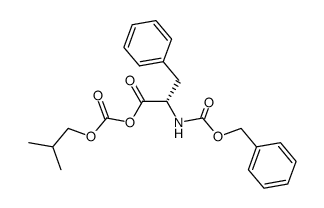 (S)-(S)-2-(((benzyloxy)carbonyl)amino)-3-phenylpropanoic (isobutyl carbonic) anhydride 结构式