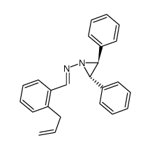 反式-N-[(2-烯丙基苯基)亚甲基]-2,3-二苯基-1-氮丙啶胺 结构式