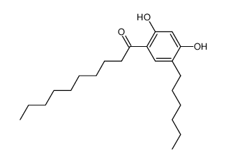 1-(5-己基-2,4-二羟基苯基)癸-1-酮 结构式