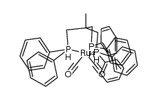 二羰基{1,1,1-三((二苯基膦基)甲基)乙烷}钌(0) 结构式
