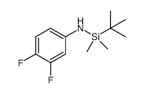 1-叔丁基-N-(3,4-二氟苯基)-1,1-二甲基硅胺 结构式
