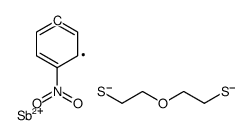 5-(4-硝基苯基)-1,4,6,5-氧杂二硫杂锑杂环辛烷 结构式