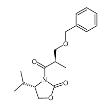 (S)-3-((R)-3-(苄氧基)-2-甲基丙酰基)-4-异丙基恶唑烷-2-酮 结构式