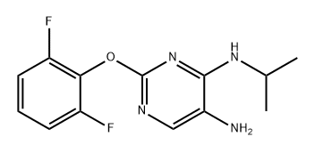 2-(2,6-二氟苯氧基)-N4-异丙基-4,5-嘧啶二胺 结构式