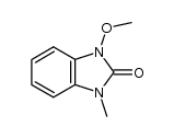 1-甲氧基-3-甲基-1,3-二氢苯并咪唑-2-酮 结构式