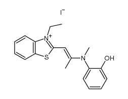 3-ethyl-2-[2-(2-hydroxy-N-methyl-anilino)-propenyl]-benzothiazolium, iodide 结构式