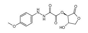 Ethanedioic acid, 1-[(3R,4S)-tetrahydro-4-hydroxy-2-oxo-3-furanyl] ester, 2-[2-(4-methoxyphenyl)hydrazide] 结构式