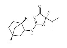 4(5H)-Thiazolone, 2-[(1S,2S,4R)-bicyclo[2.2.1]hept-2-ylamino]-5-methyl-5-(1-methylethyl)-, (5R)- 结构式