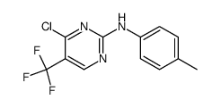 4-氯-N-(4-甲基苯基)-5-(三氟甲基)-2-嘧啶胺 结构式