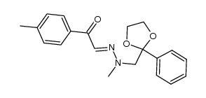 4-Methyl-α-oxobenzeneacetaldehyde aldehydo-[2-methyl-2-[(2-phenyl-1,3-dioxolan-2-yl)methyl]hydrazone] 结构式