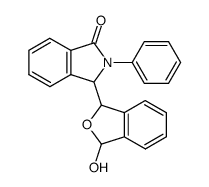 1H-Isoindol-1-one, 3-(1,3-dihydro-3-hydroxy-1-isobenzofuranyl)-2,3-dihydro-2-phenyl- 结构式