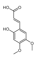 (E)-3-(2-羟基-4,5-二甲氧基苯基)丙烯酸 结构式