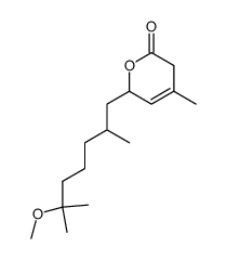 3,6-二氢-6-(6-甲氧基-2,6-二甲基庚基)-4-甲基-2H-吡喃-2-酮 结构式